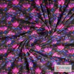 Vibrant Lotus Bloom Black Bambusjersey - Bild 2