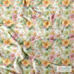 Pastel Floral Delight White Bambusjersey - Bild 1
