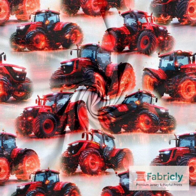 Neon-Traktor Rot Baumwolljersey
