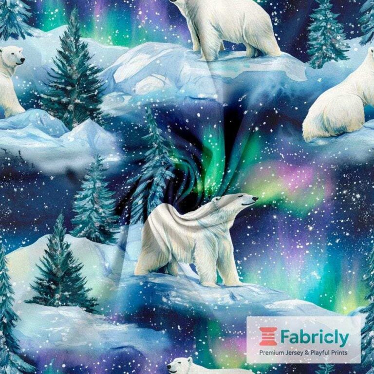 Aurora-Eisbären Grün Baumwolljersey