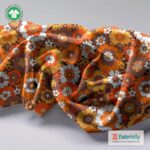 Retro Floral Fall Orange Baumwolljersey - Bild 5