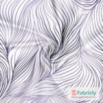 Purple Abstract Lines White Baumwolljersey - Bild 1