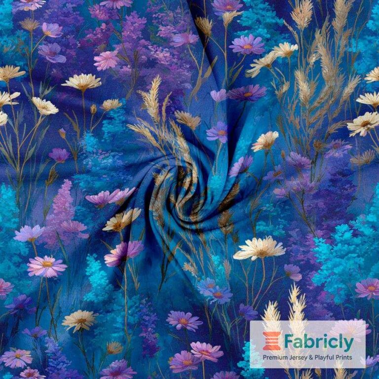 Wildblumen-Nacht Baumwolljersey
