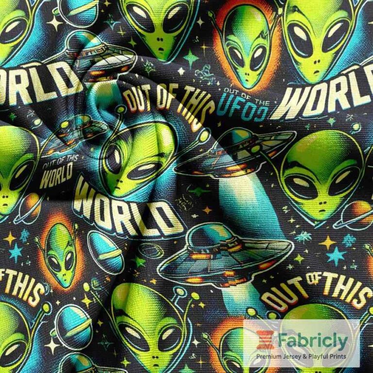 Galaktisches Alien-Abenteuer Schwarz French Terry