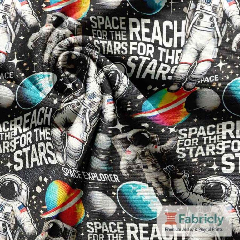 Astronauten-Abenteuer Kosmos Schwarz French Terry