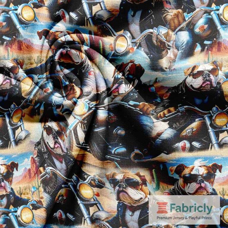 Bulldog-Biker Schwarz French Terry
