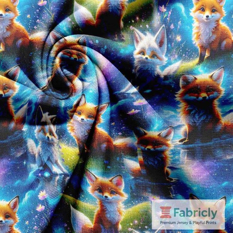 Fuchs-Wunderland Blau French Terry