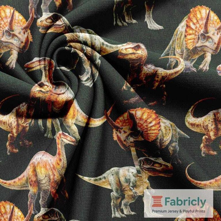 Dino-Abenteuer Schwarz French Terry
