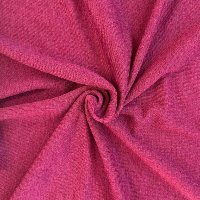 Fuchsia Melange  Jersey Merinowolle Jersey