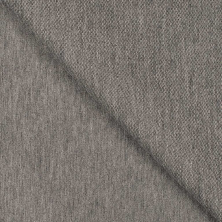 Hellgrau Melange Uni French Terry
