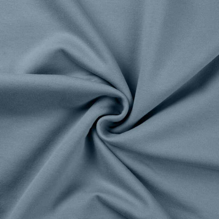 Staubiges Blau Uni French Terry Brushed