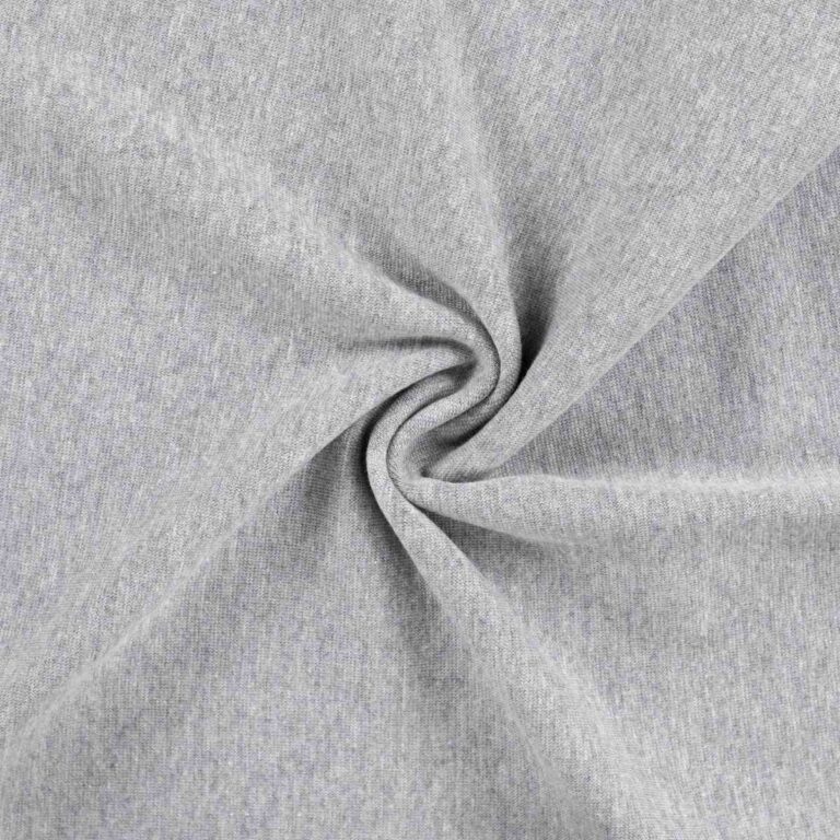 Hellgrau Melange Uni Bündchen