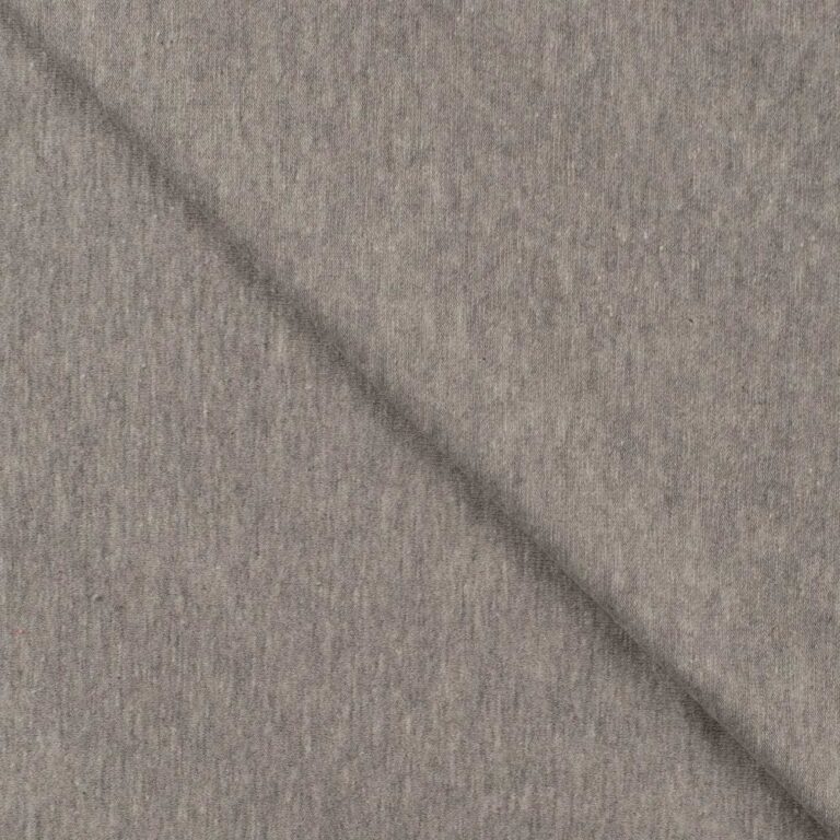 Hellgrau Melange Uni Baumwolljersey