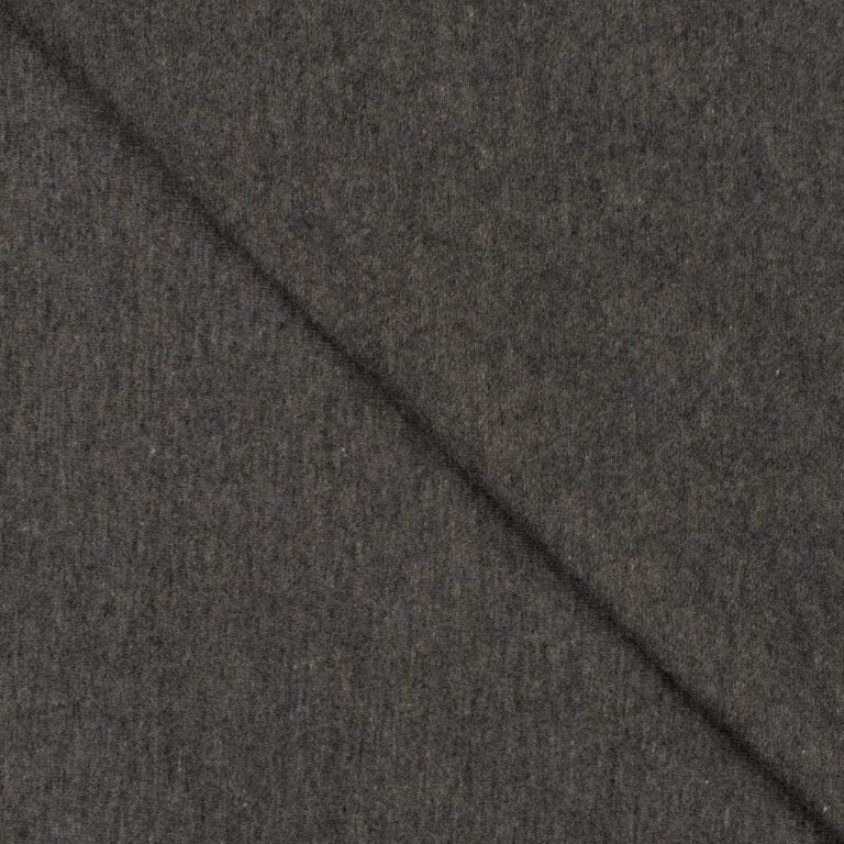 Mittelgrau Melange Uni Baumwolljersey