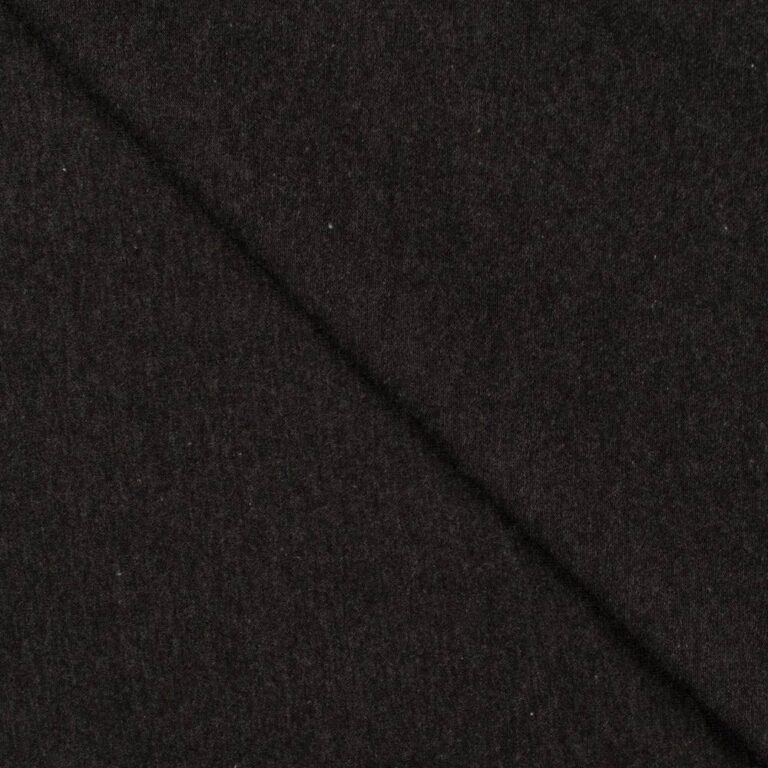 Dunkelgrau Melange Uni Baumwolljersey