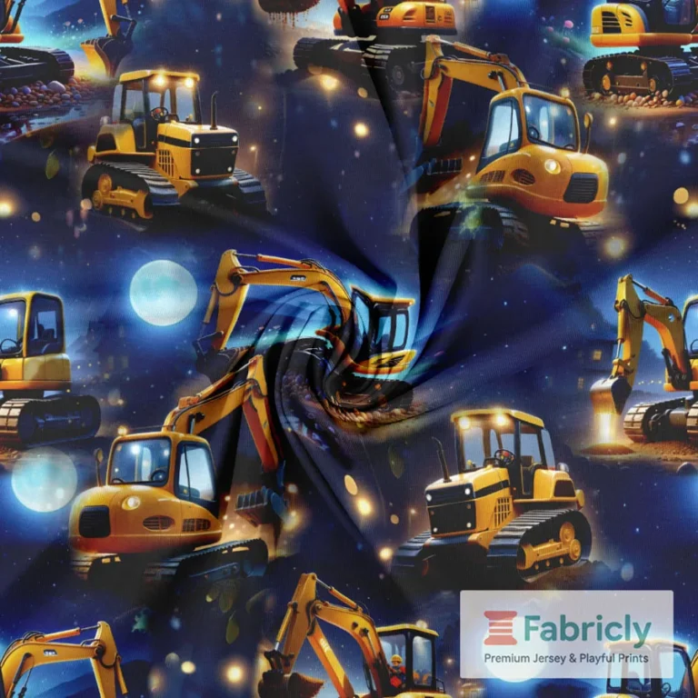 Nacht-Bagger Blau Baumwolljersey