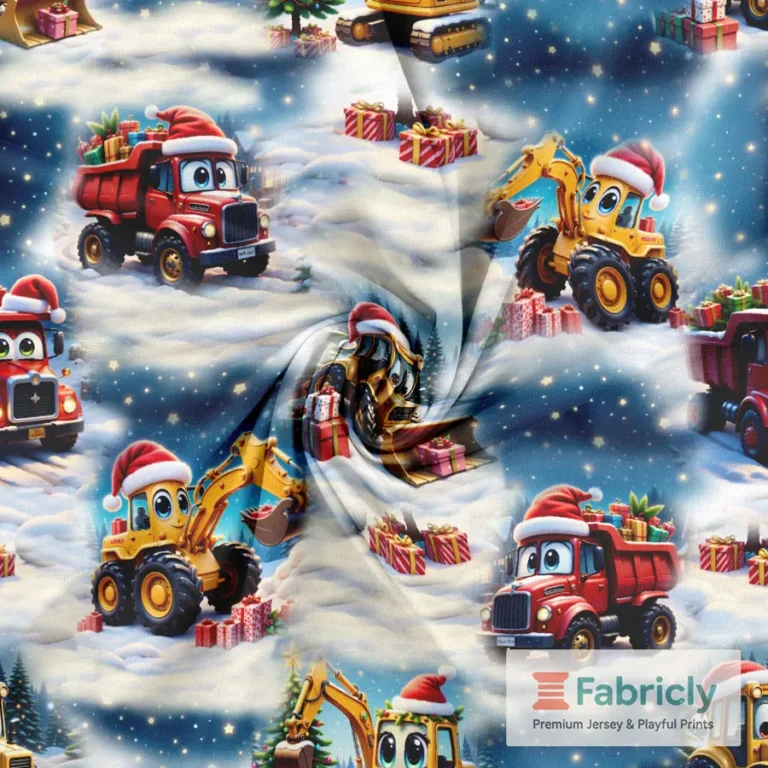 Weihnachts-Trucks mit Nikolausmütze Baumwolljersey