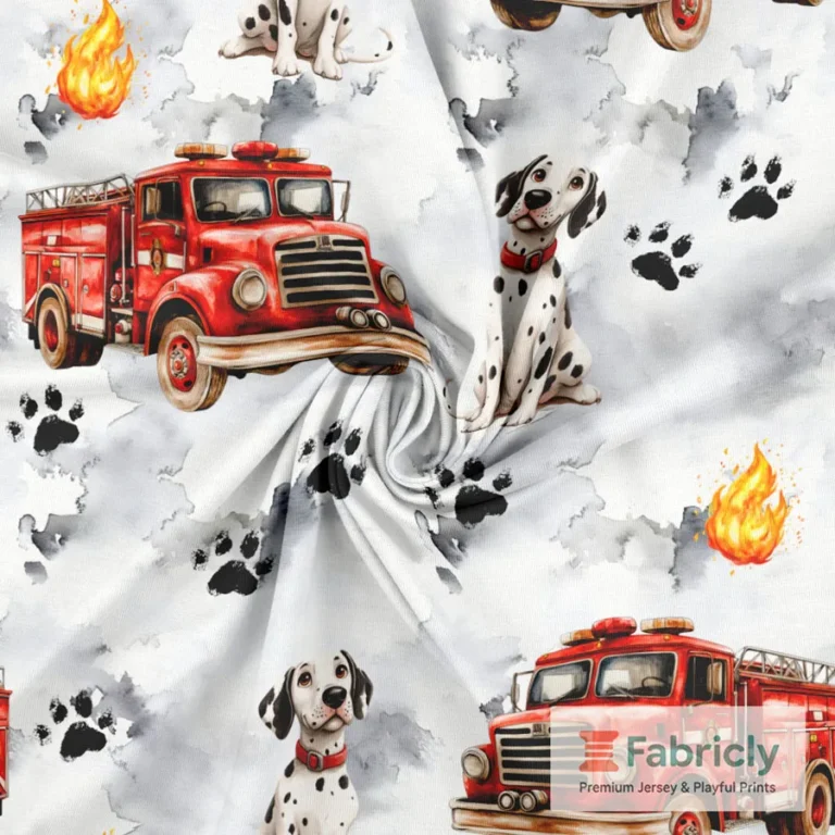 Dalmatiner Feuerwehrauto Baumwolljersey