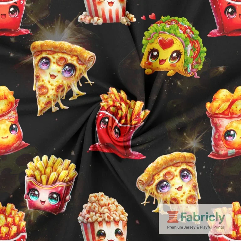 Kawaii Snack-Freunde Dunkel Baumwolljersey