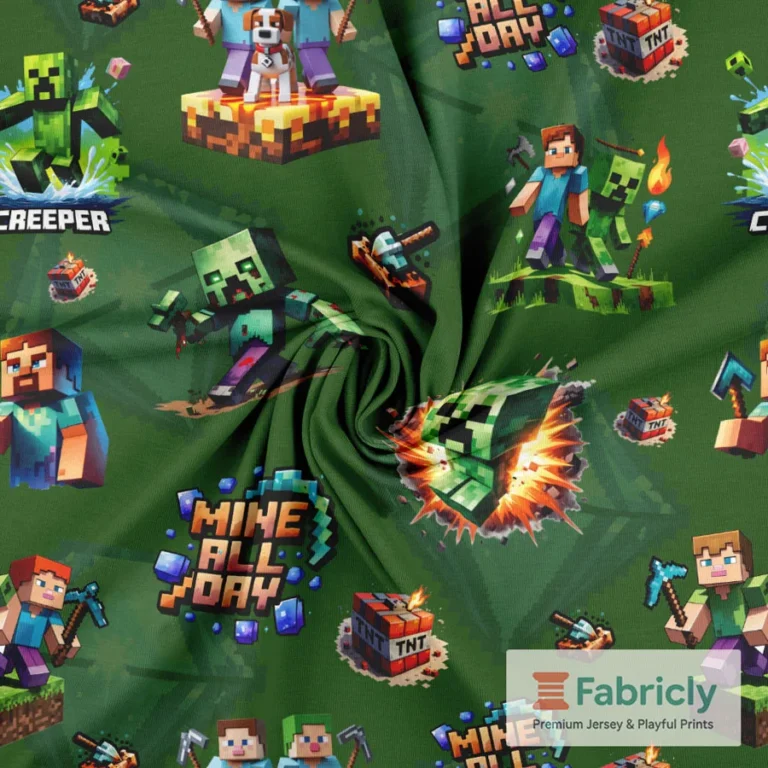 Pixel-Game Grün Baumwolljersey