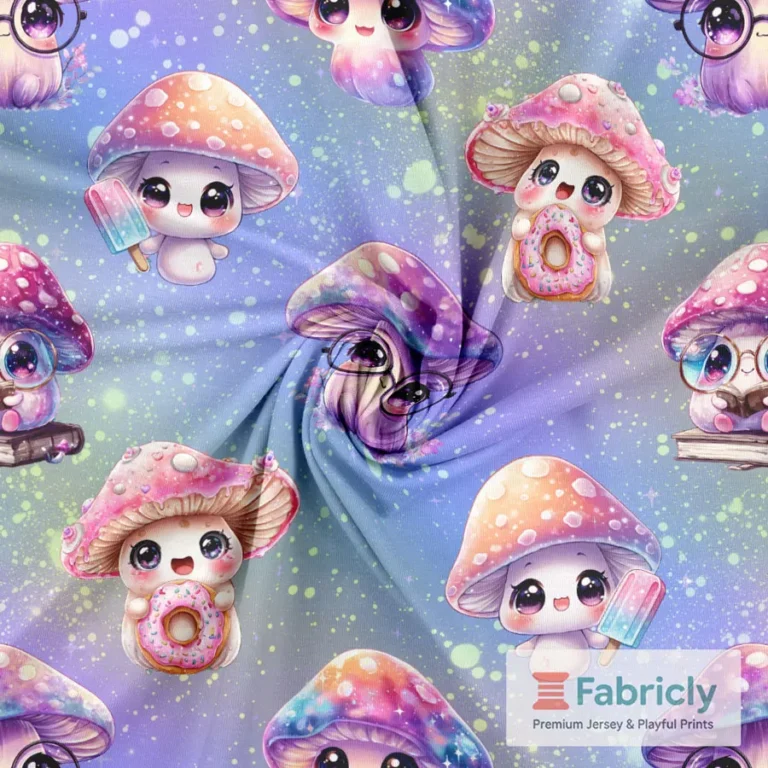 Kawaii Pilze Baumwolljersey