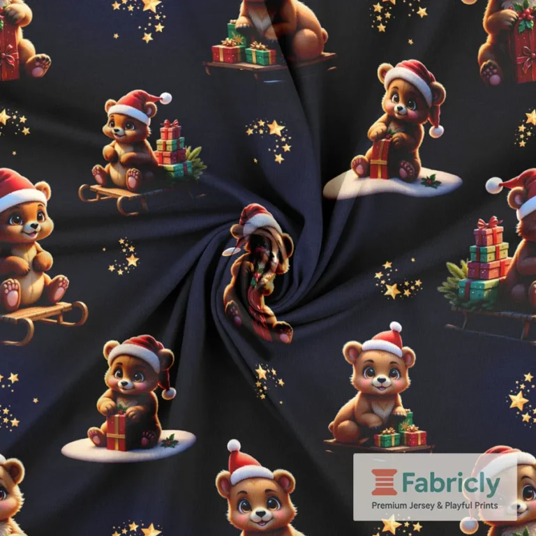 Bio Weihnachtsbären & Früchte Baumwolljersey