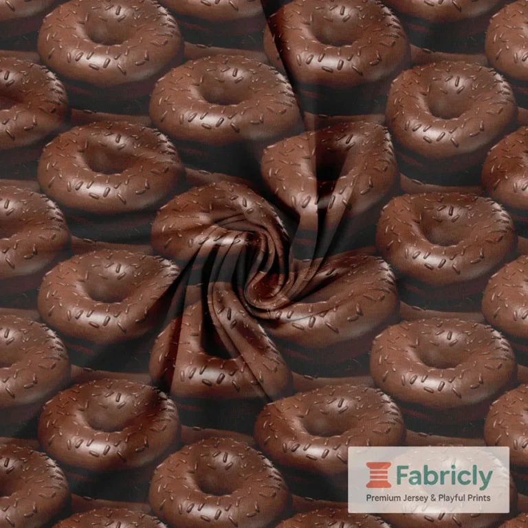 Schoko-Donuts Genuss Braun Baumwolljersey