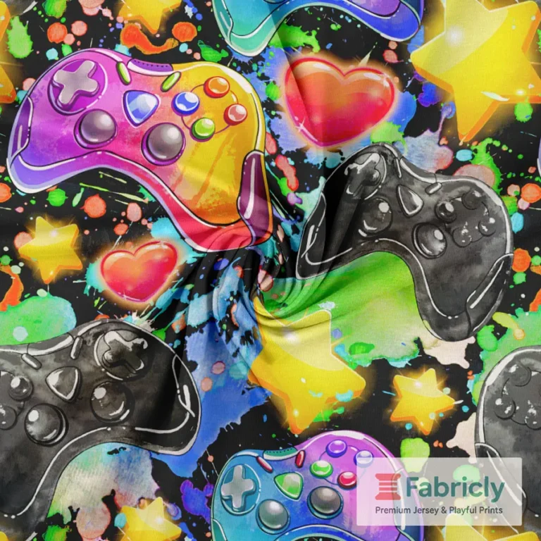 Gamer-Paradies Knallig Schwarz Baumwolljersey