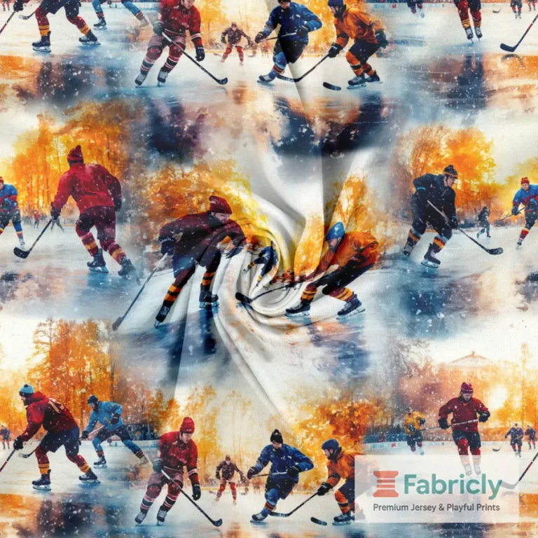 Eishockey-Action Dynamisch Weiß Baumwolljersey