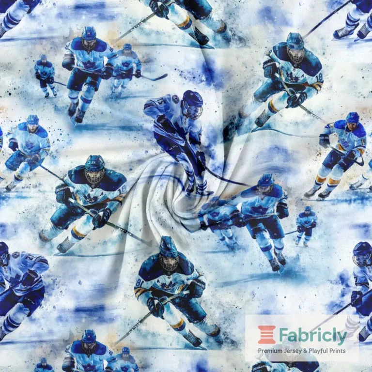 Eishockey-Action Blau Baumwolljersey