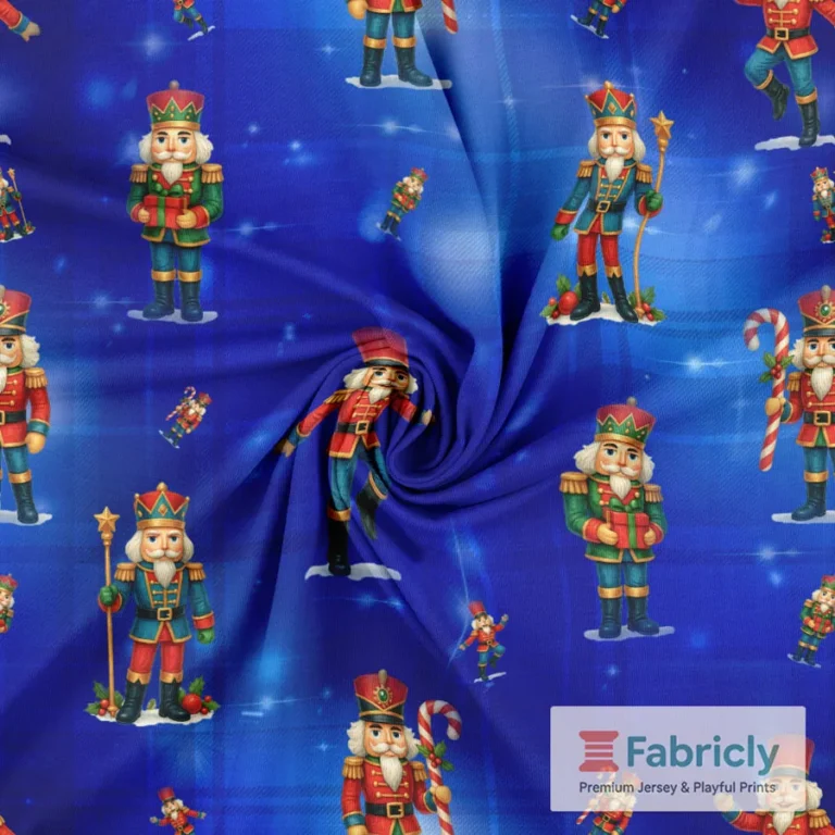 Nussknacker-Wunderland Blau Baumwolljersey