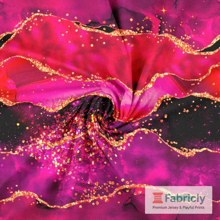 Pink-Glitzerachat Schwarz Baumwolljersey