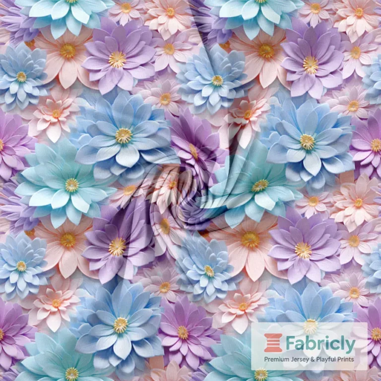 Floraler Pastelltraum Lila Baumwolljersey