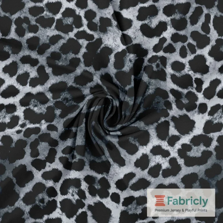 Leopardenmuster Grau Baumwolljersey