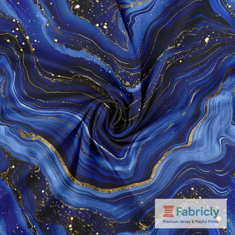 Marmor Navy Blau Baumwolljersey