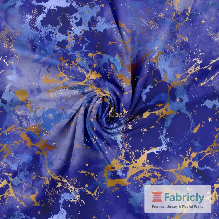Regenbogen-Marmor Navy Baumwolljersey
