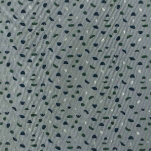 Konfetti-Print Merino-Seide Jersey in Taubengrau, weicher 2/1 Rippstrick (165 cm)