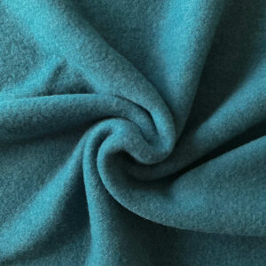 Dunkelpetrol Merino Wollfleece, weich angeraut, 135 cm